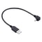 29cm 90 Degree Angled Micro USB to USB Charging & Data Cable for Fast Sync and Charging