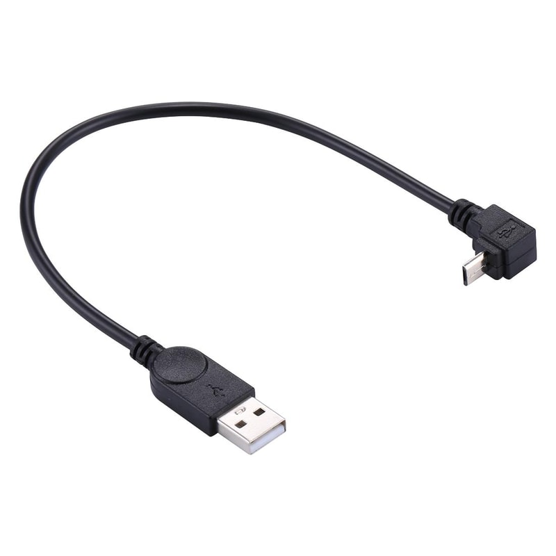 29cm 90 Degree Angled Micro USB to USB Charging & Data Cable for Fast Sync and Charging