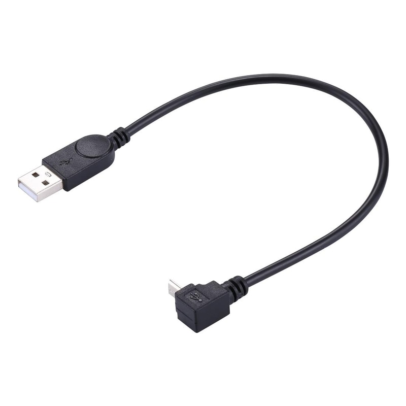 29cm 90 Degree Angled Micro USB to USB Charging & Data Cable for Fast Sync and Charging