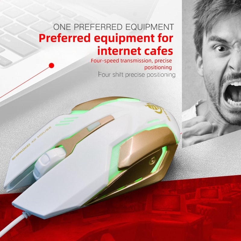 S150 Ergonomic Wired Mouse 1600 DPI Optical USB Mouse for Office and Gaming