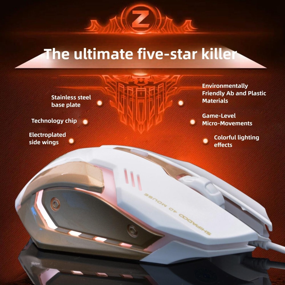S150 Ergonomic Wired Mouse 1600 DPI Optical USB Mouse for Office and Gaming