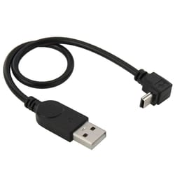90° mini usb to usb adapter cable 29cm compact right angle usb cable for tight spaces