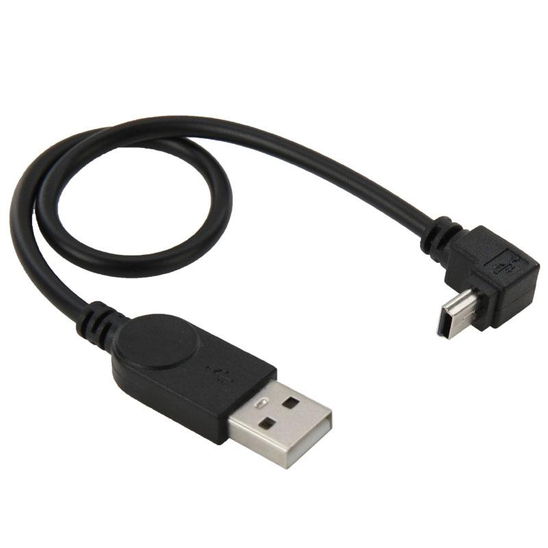 90° Mini USB to USB Adapter Cable 29cm Compact Right Angle USB Cable for Tight Spaces