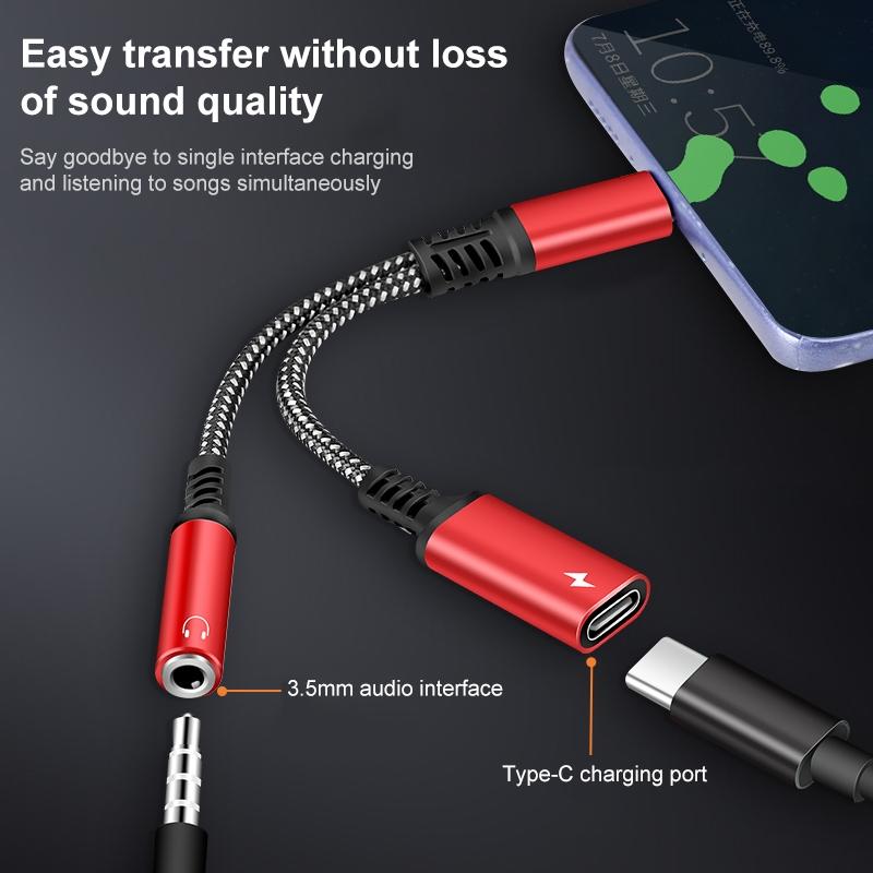 USBC Audio Adapter With 60W PD Fast Charging And 35mm Headphone Jack 1