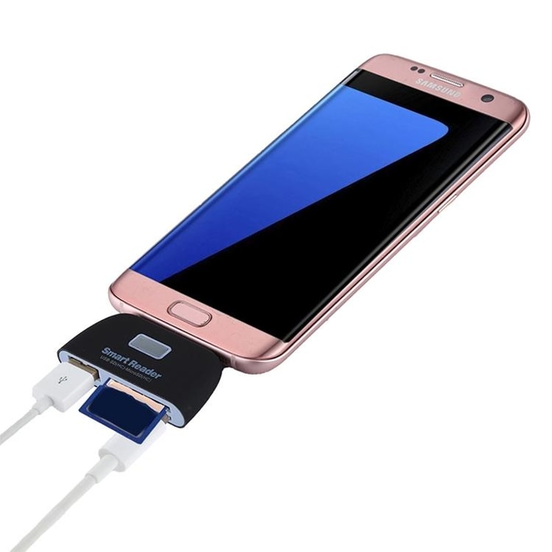 4-in-1 OTG Card Reader USB Adapter for Android Micro USB Devices
