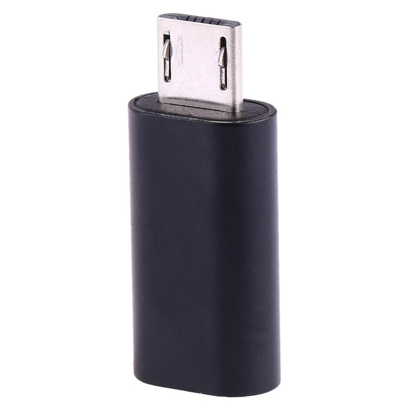 USB C To Micro USB Adapter For Fast Charging And Data Sync Compact Converter Black 4