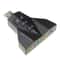 USB Sound Adapter External Sound Card with Dual Mic and Headset Support