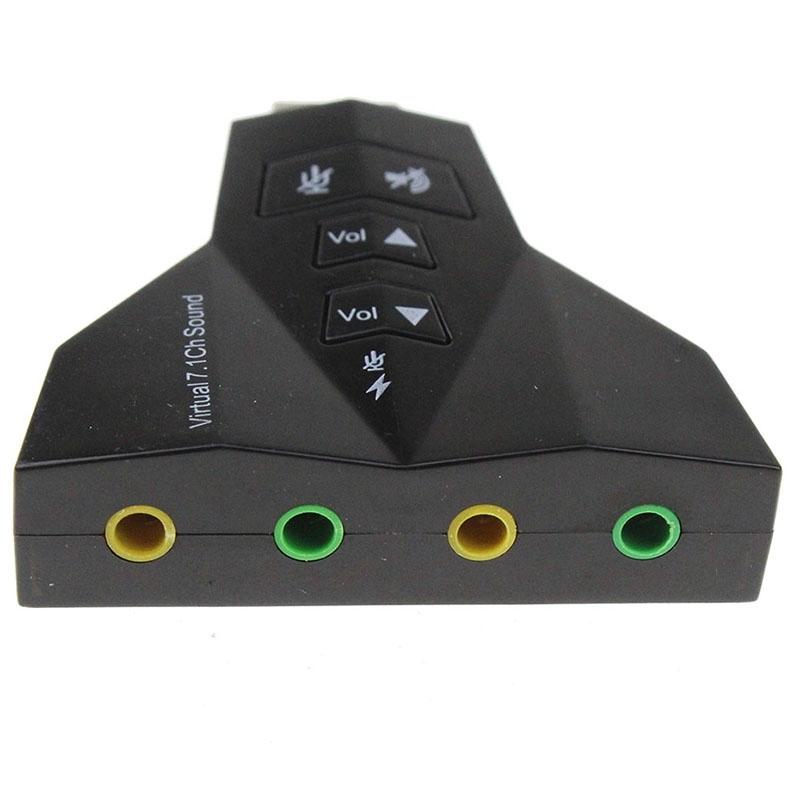 USB Sound Adapter External Sound Card with Dual Mic and Headset Support