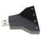 USB Sound Adapter External Sound Card with Dual Mic and Headset Support