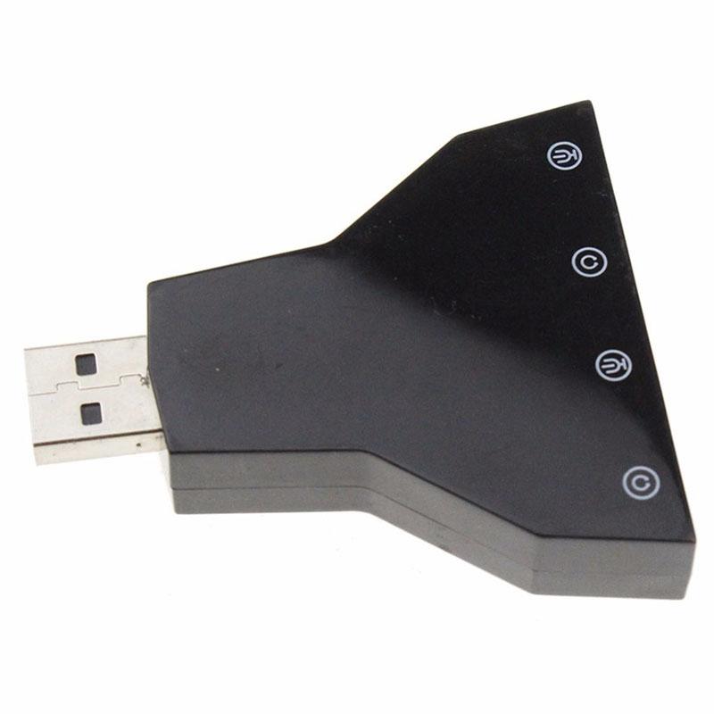 USB Sound Adapter External Sound Card with Dual Mic and Headset Support