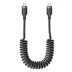 ca205 usb-c to usb-c spring charging cable 1.5m fast charge data cable with tangle-free design