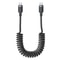 CA205 USB-C to USB-C Spring Charging Cable 1.5m Fast Charge Data Cable with Tangle-Free Design