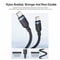CA205 USB-C to USB-C Spring Charging Cable 1.5m Fast Charge Data Cable with Tangle-Free Design