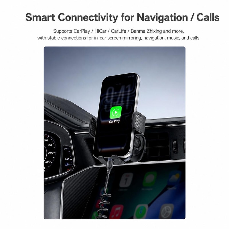 CA205 USB-C to USB-C Spring Charging Cable 1.5m Fast Charge Data Cable with Tangle-Free Design