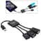 3-Port USB-C Hub with OTG Charging Cable for Laptop and Smartphone Connectivity