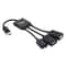 3-Port USB-C Hub with OTG Charging Cable for Laptop and Smartphone Connectivity