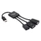 3-Port USB-C Hub with OTG Charging Cable for Laptop and Smartphone Connectivity