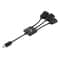 3-Port USB-C Hub with OTG Charging Cable for Laptop and Smartphone Connectivity