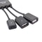 3-Port USB-C Hub with OTG Charging Cable for Laptop and Smartphone Connectivity