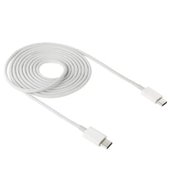 2m usb-c 3.1 male to male extension data cable white fast charging & sync
