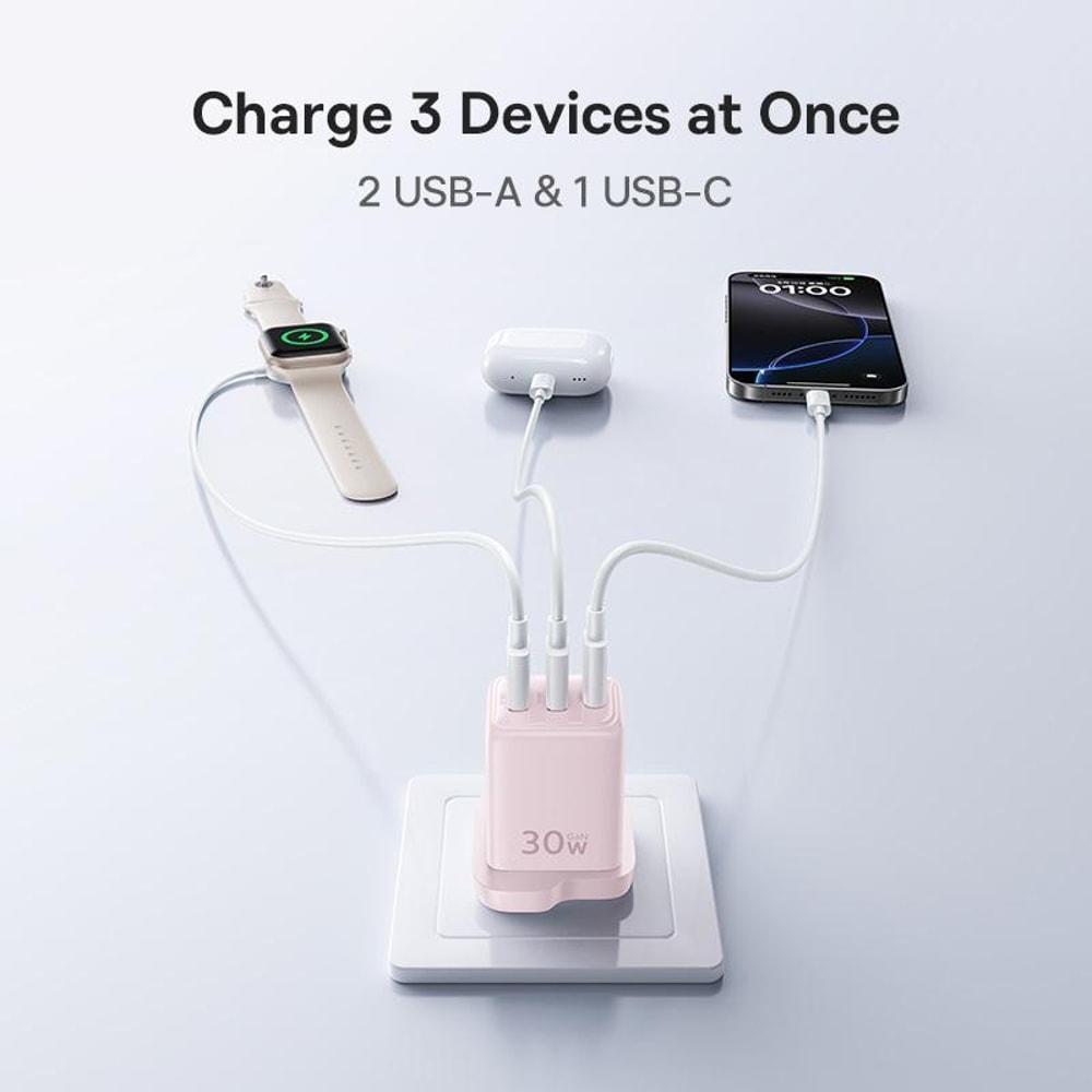 Baseus EnerFill FE11 30W GaN USB-C Multi-Port Fast Charger