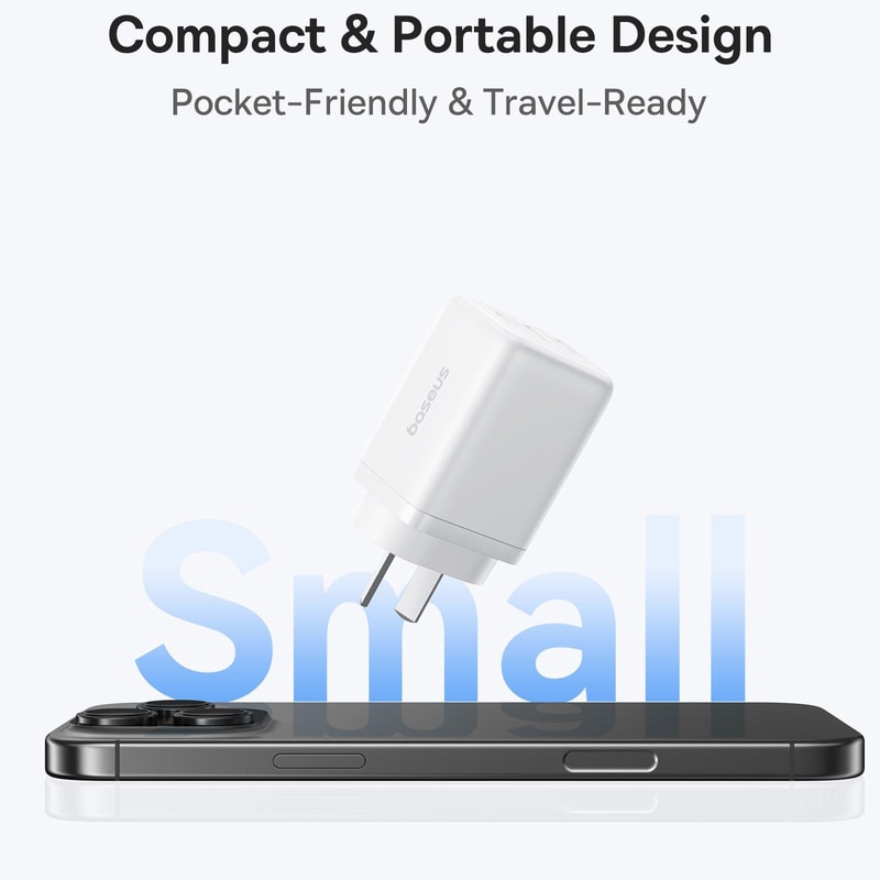 EnerFill FE11 30W GaN USB-C Fast Charger Dual USB Charger