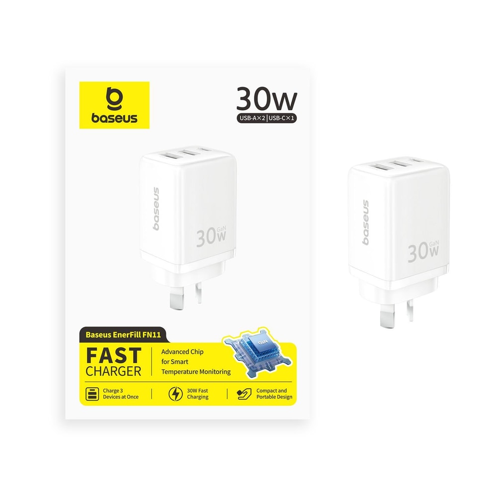 EnerFill FE11 30W GaN USB-C Fast Charger Dual USB Charger
