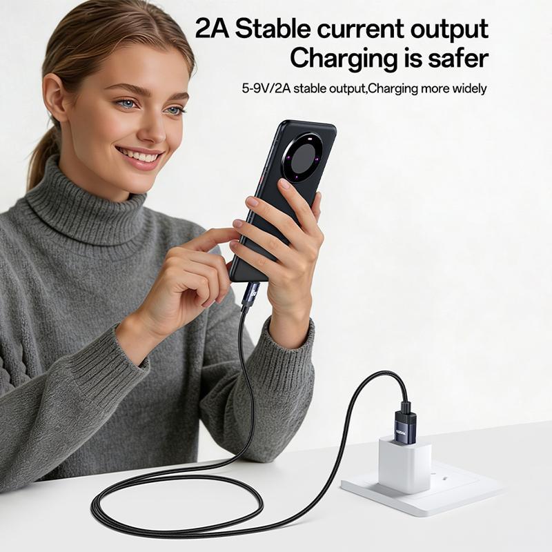 CA204C 18W USB to USB-C Braided Charging & Data Cable 1m Gun Grey