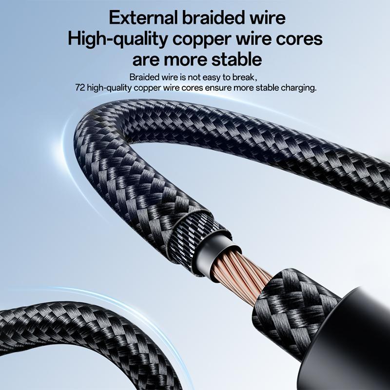 CA204C 18W USB to USB-C Braided Charging & Data Cable 1m Gun Grey
