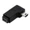 90 Degree Mini USB Right Angle Male to Female Extension Adapter USB 2.0 Black