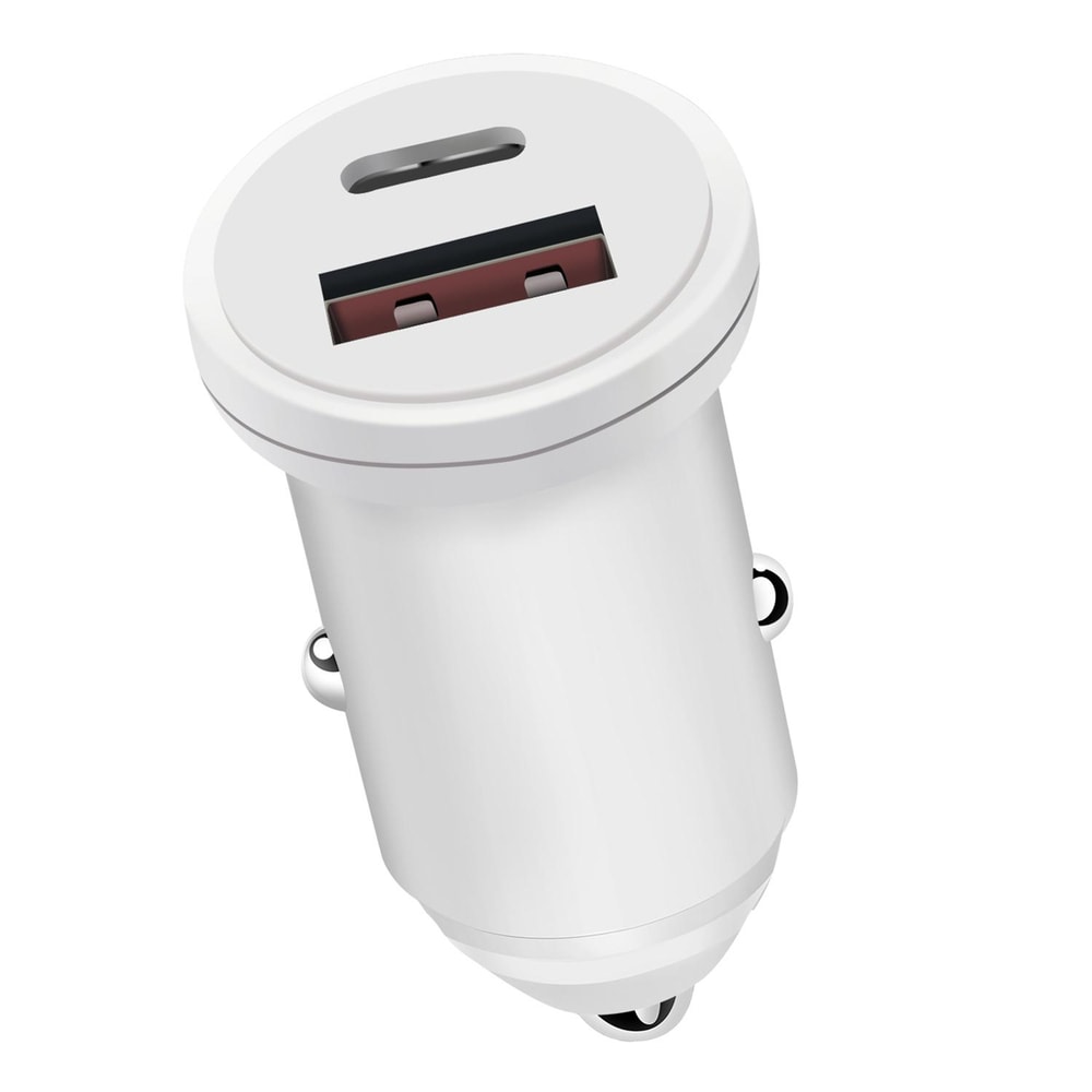 PowerDrive 20W Fast Charging Car Charger with USB-C PD & QC 3.0 Dual Ports
