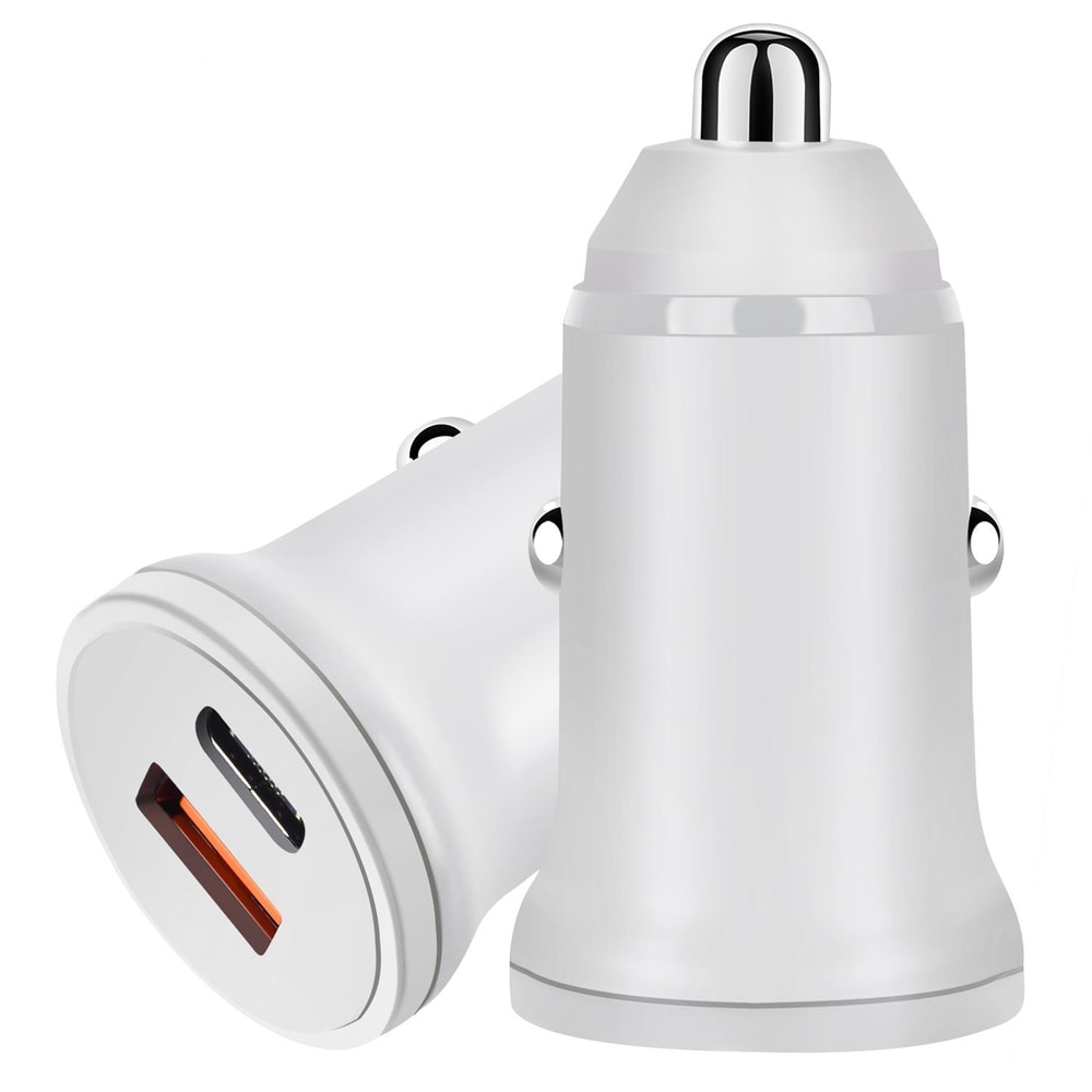 PowerDrive 20W Fast Charging Car Charger with USB-C PD & QC 3.0 Dual Ports