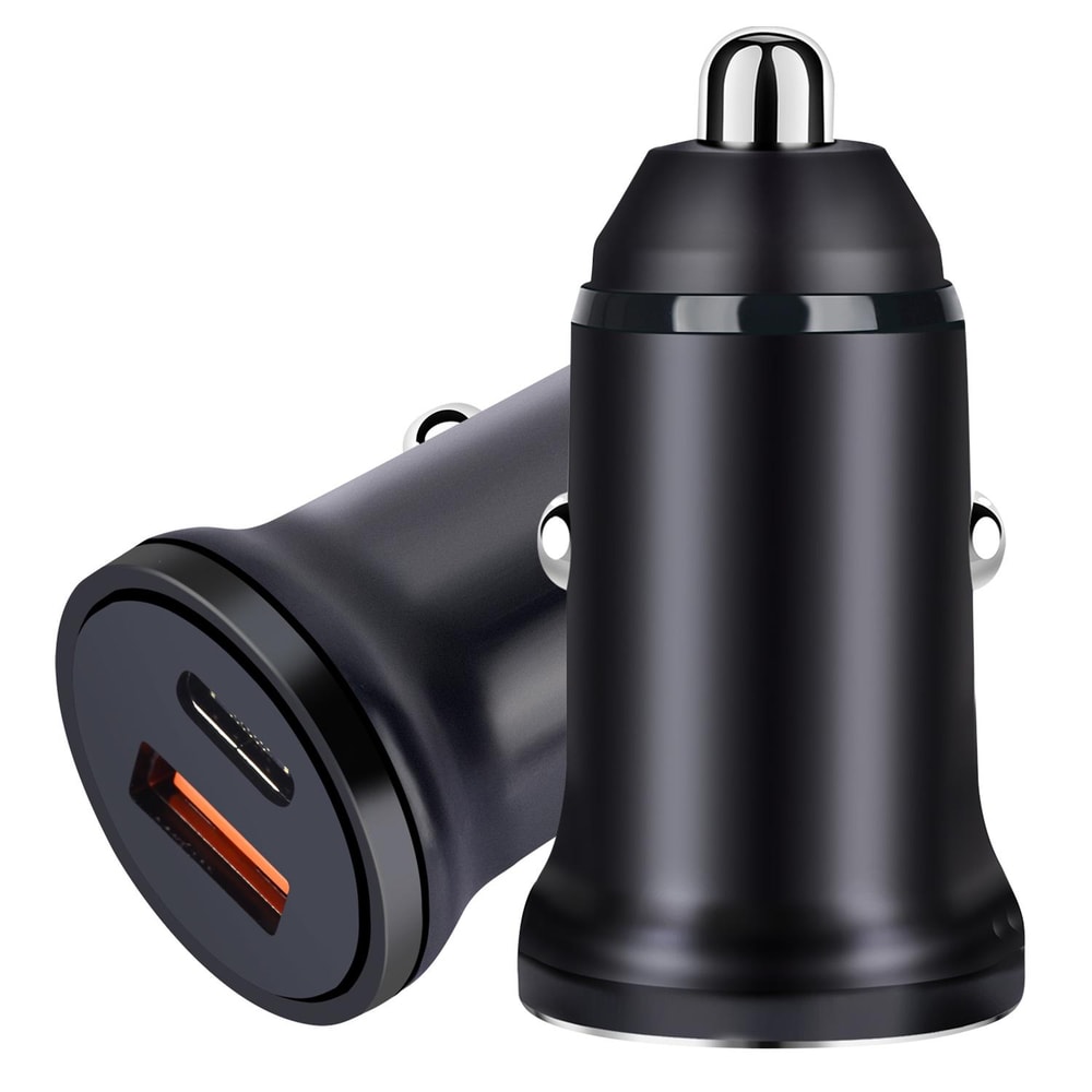 PowerDrive 20W Fast Charging Car Charger with USB-C PD & QC 3.0 Dual Ports