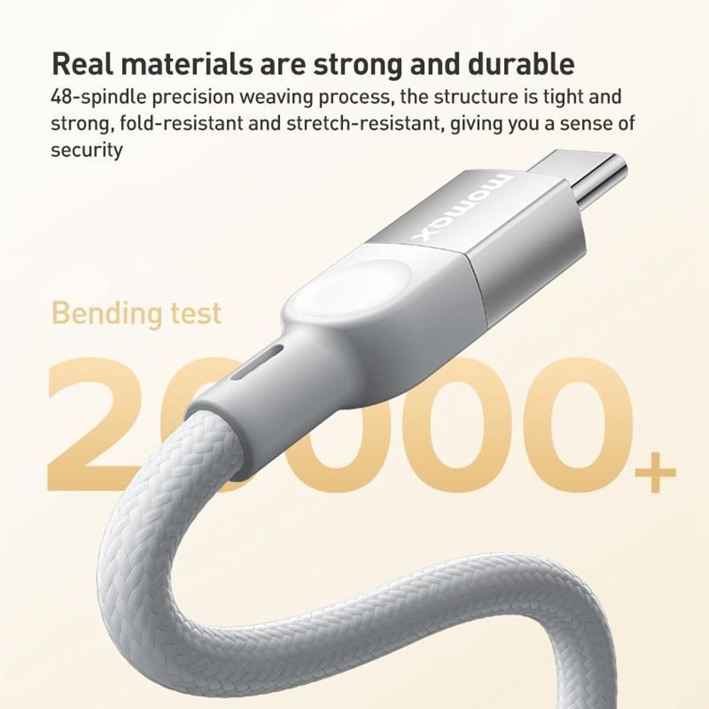 MOMAX 100W Magnetic USBC To USBC Braided Fast Charging Cable 2M 5