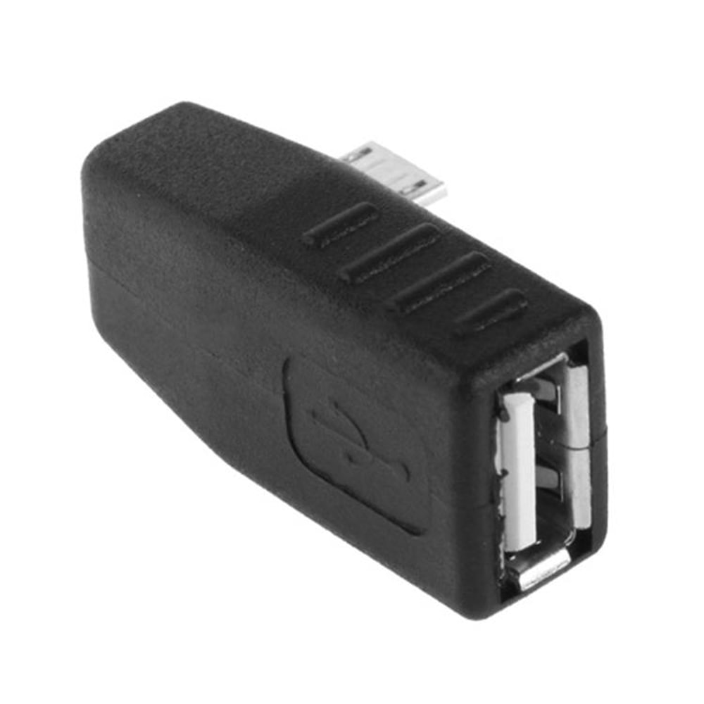 Micro USB OTG Adapter 90 Degree Angle USB 2.0 Female Converter for Phones & Tablets