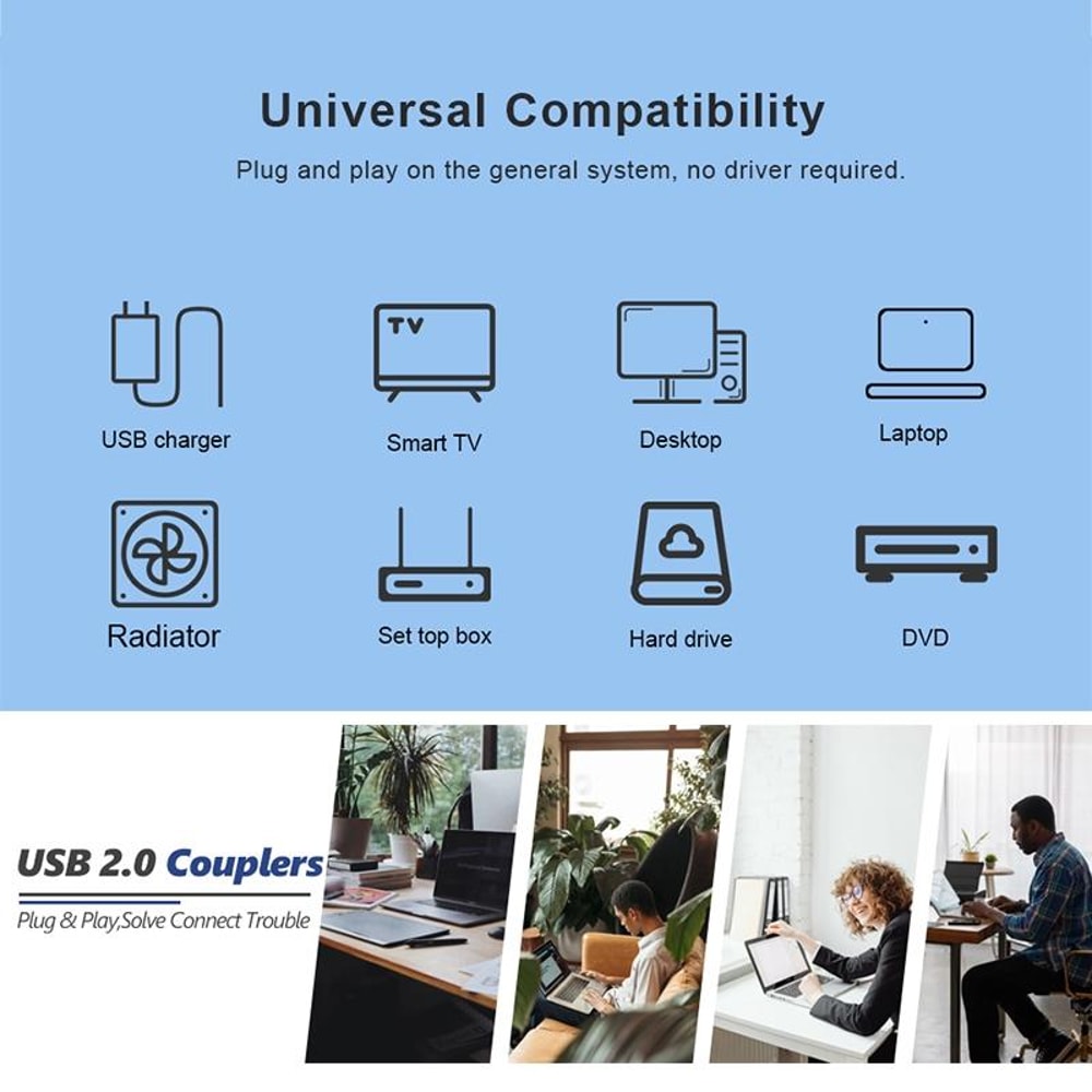 Micro USB OTG Adapter 90 Degree Angle USB 2.0 Female Converter for Phones & Tablets