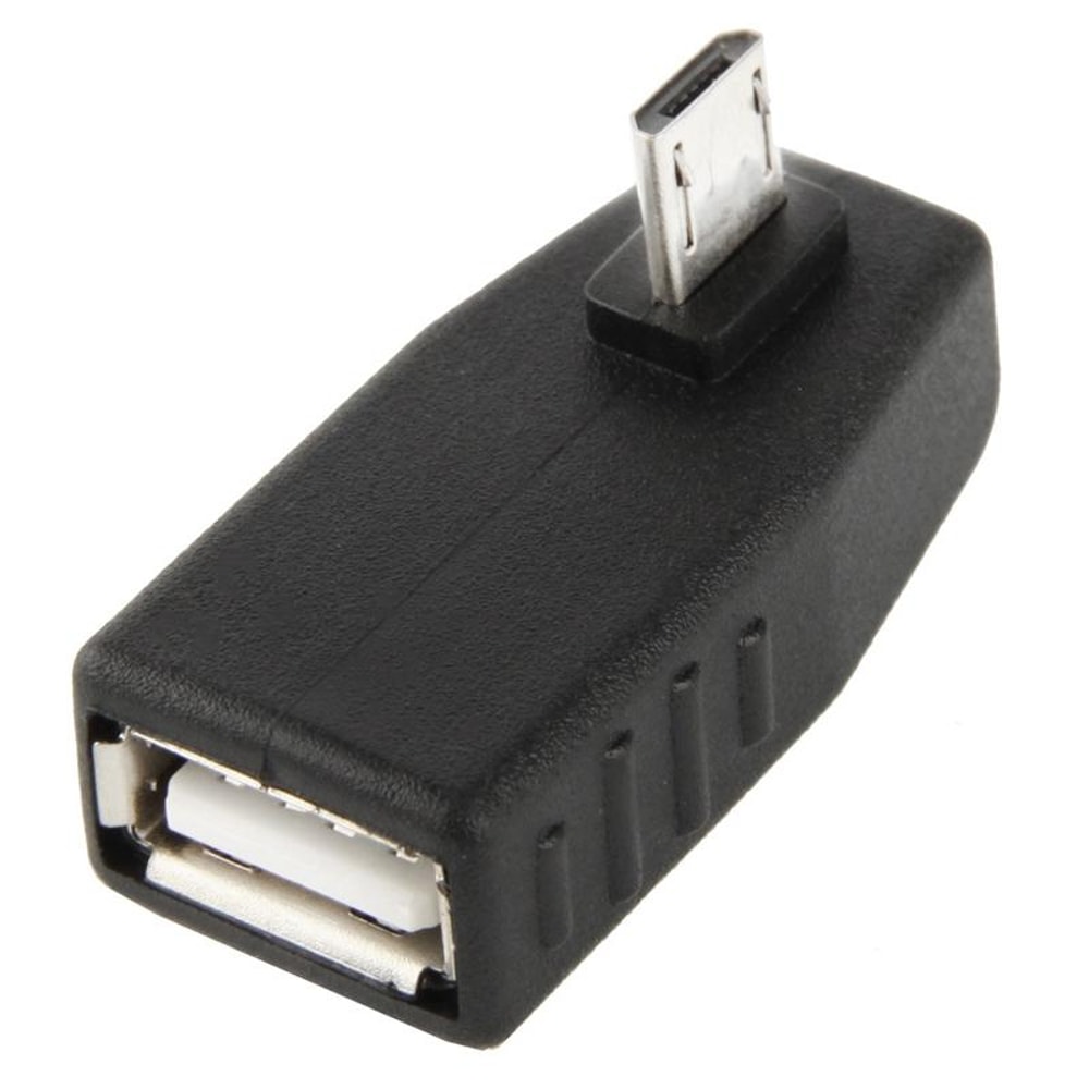 Micro USB OTG Adapter 90 Degree Angle USB 2.0 Female Converter for Phones & Tablets