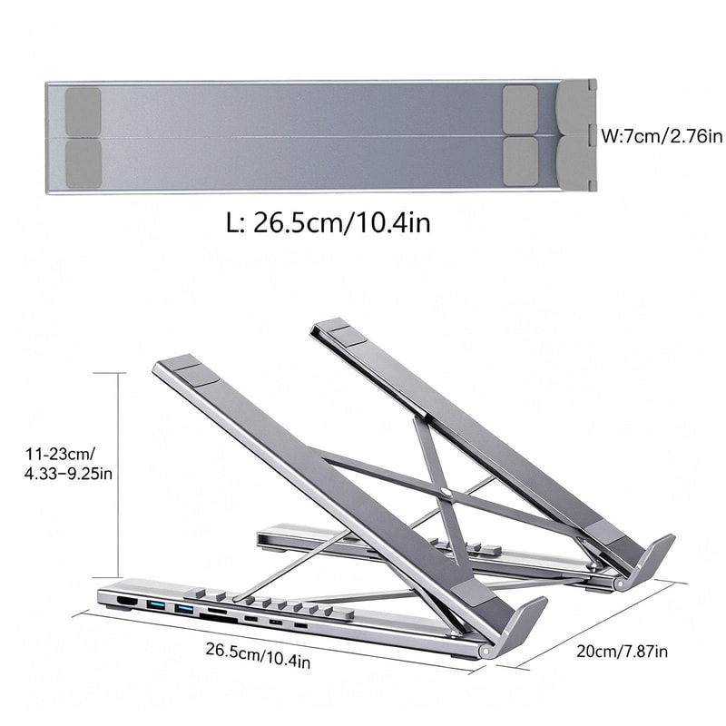 USB C Docking Station Laptop Stand with Gigabit Ethernet 4K HDMI