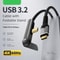 2m USB 100W Charging 20Gbps USB Data Cable with 360° Phone Stand 4K 60Hz Video Cable