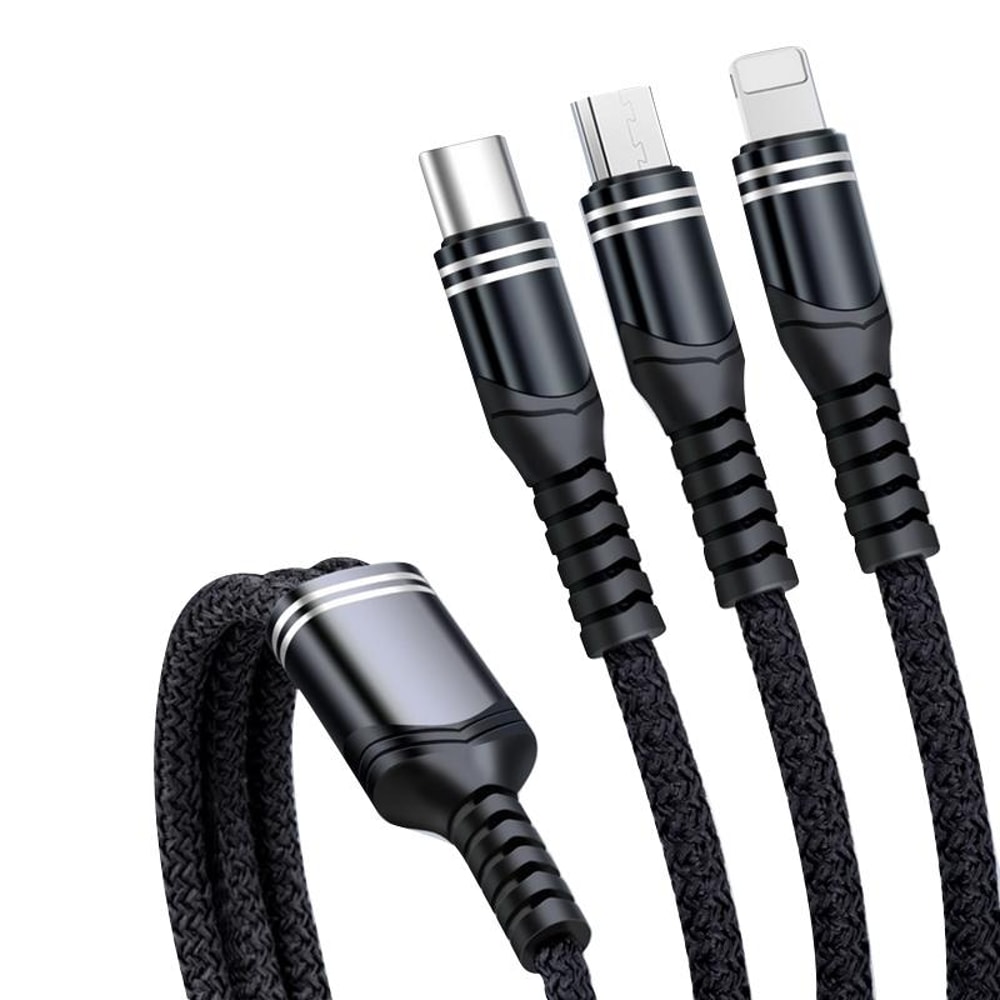 Fast Charging Braided Data Cable 66W USB to Lightning USB Micro USB