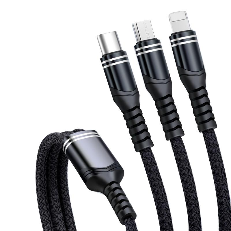 Fast Charging Braided Data Cable 66W USB to Lightning USB Micro USB