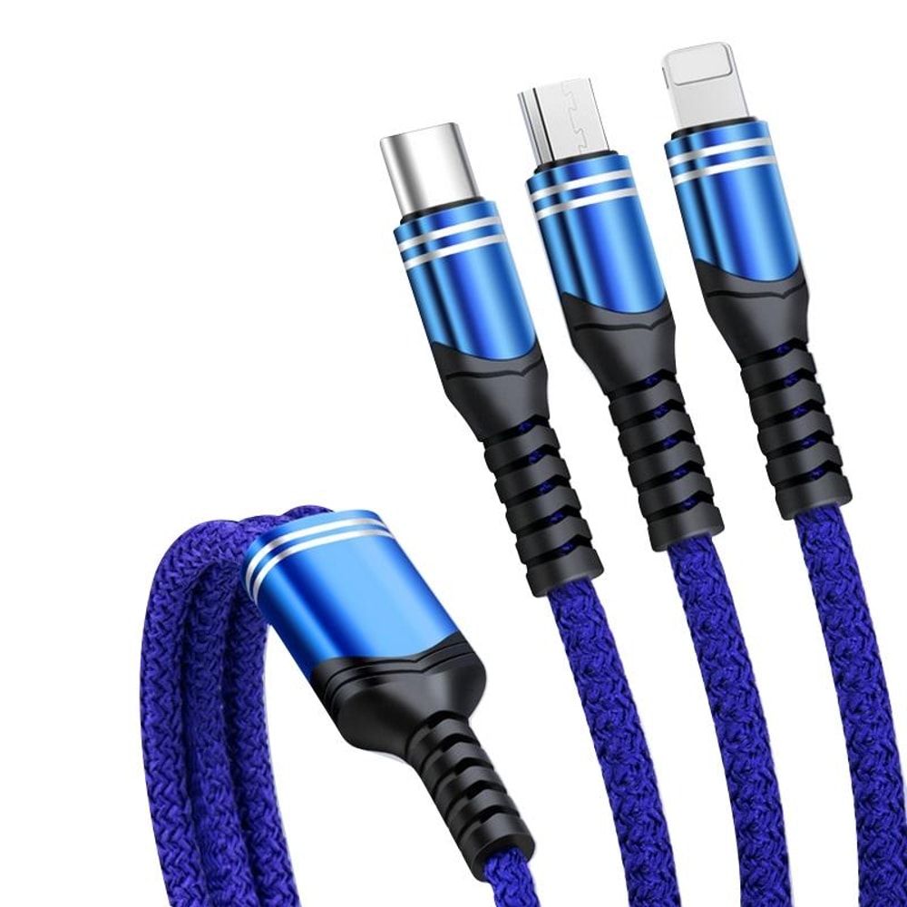 Fast Charging Braided Data Cable 66W USB to Lightning USB Micro USB