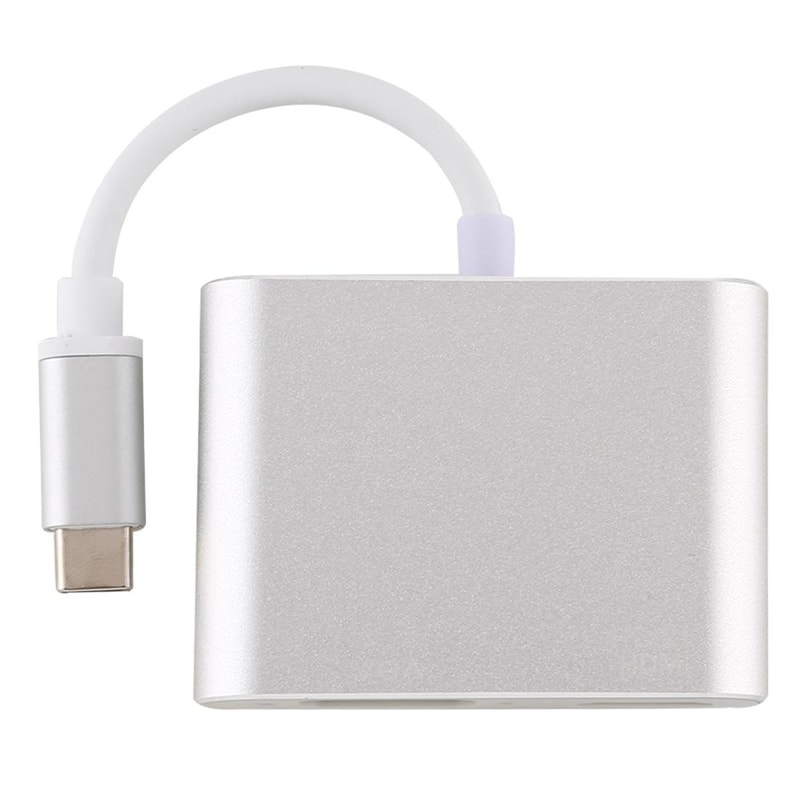 Premium USB C Multiport Adapter Hub with 4K HDMI VGA USB