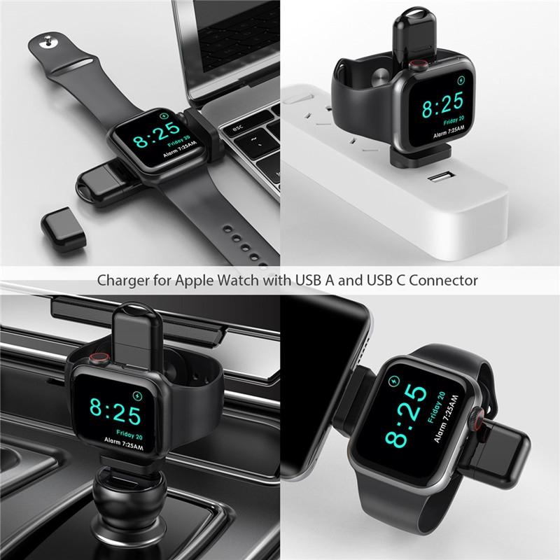 USB C & USB A Apple Watch Magnetic Charger Fast Portable Apple Watch Charging
