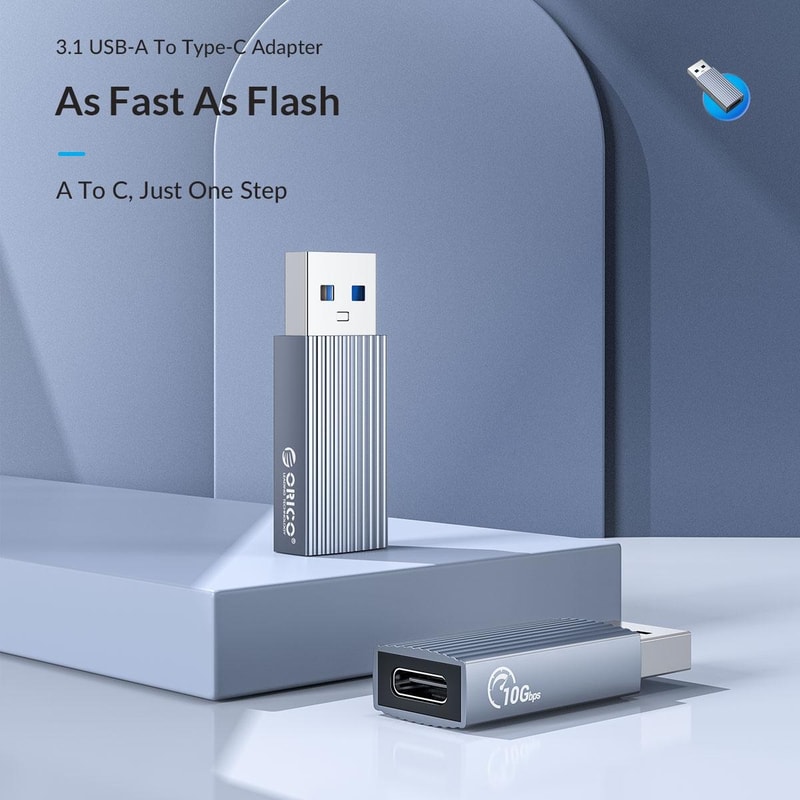 ORICO 10Gbps USB to USB Adapter Fast Data Transfer Grey