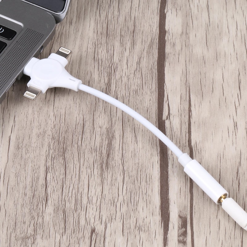 Premium Dual Interface USB Lightning to Audio Adapter Cable