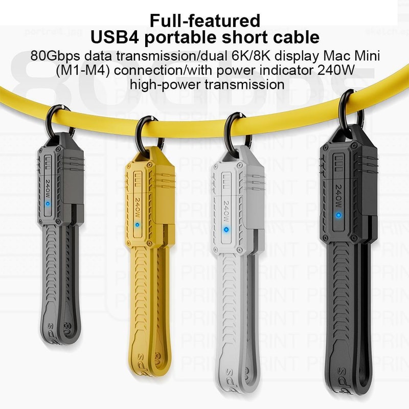 Portable Keychain USB Charging Cable USB