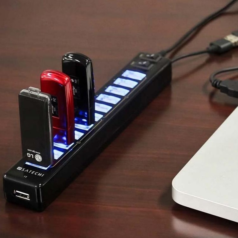 USB Hub For Laptop Notebook Port Expandable USB Connection 5