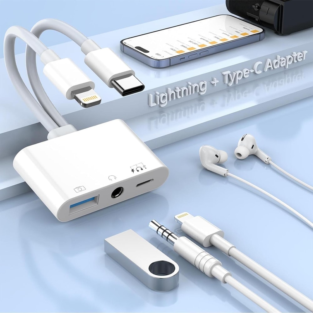 Portable USB Multifunction Audio & Charging Adapter USB Audio