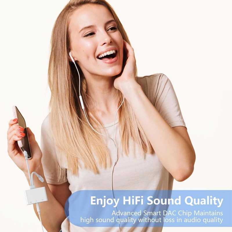 Portable USB Multifunction Audio & Charging Adapter USB Audio